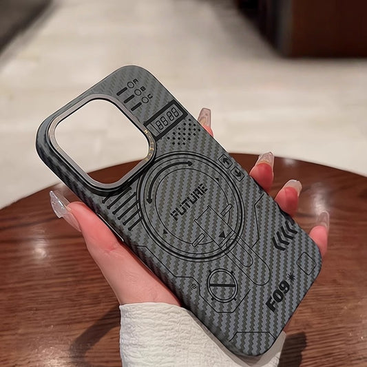 Matte Carbon Fiber Magnetic Protective Case for iPhone 17/16 Pro Max