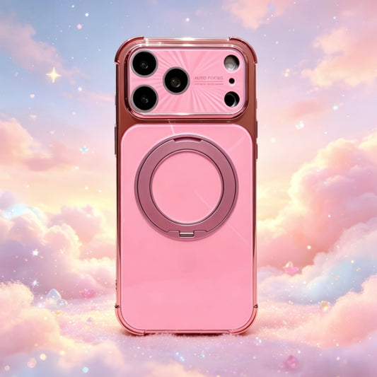 AIRKAS Electroplated laser rotating stand case for iPhone 17 Pro Max