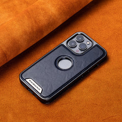 Luxury Leather Built-in MagSafe Case for iPhone (card holder unincluded）
