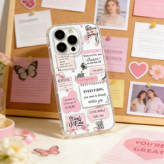 AIRKAS Aesthetic Collage Affirmations Case & Happy Journey Case &  For iPhone 17 / 16 Pro Max