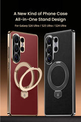 Samsung Vegan Leather magnetic stand phone case