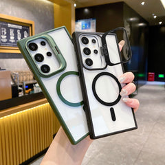 AIRKAS Transparent Lens Stand Case for Samsung S26/S25/S24 Ultra