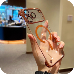 AIRKAS iPhone 17 Magnetic Shockproof Borderless Ice-Clear Case – Anti-Yellowing