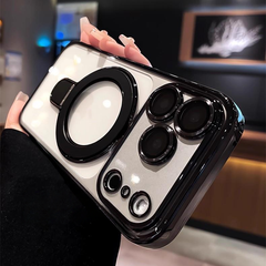 AIRKAS iPhone 17 Corner Airbags Magnetic Shockproof Ice-Clear Stand Case – Anti-Yellowing & Full-Edge Protection