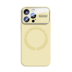 iPhone Large Window Magnetic Liquid Silicone Phone Case
