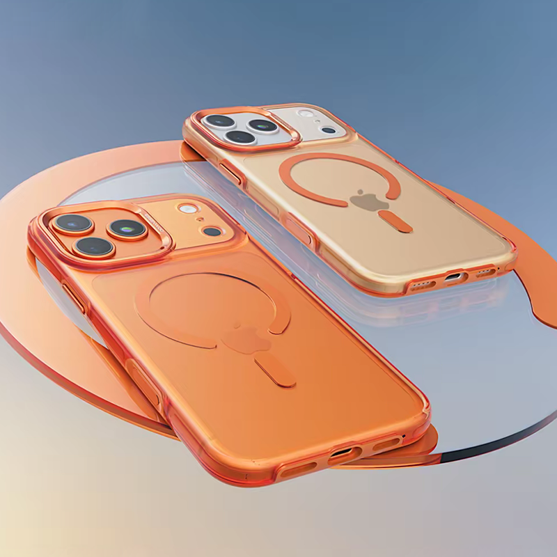 AIRKAS Dopamine Transparent Magnetic Case for iPhone 17 Series