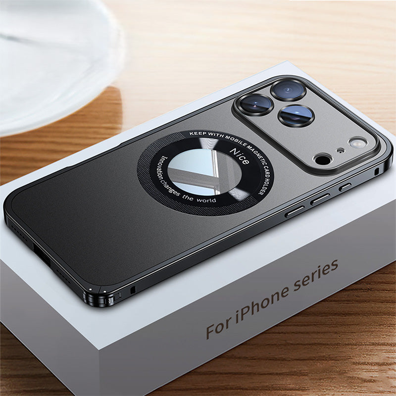 AIRKAS Magnetic Apple protective case spring buckle metal frame case