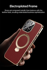Business Professionals Magnetic Leather Case for iPhone 16/15/14