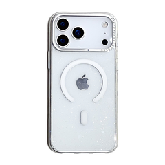 AIRKAS iPhone 17 Pro Max Magnetic Clear Protective Case – Glittering Finish, Strong Drop Defense
