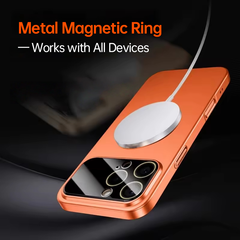 AIRKAS Magnetic Metal Ring 360° Lens Protection iPhone 17 Case