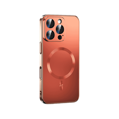 Electroplating frosted magnetic back panel mobile phone case