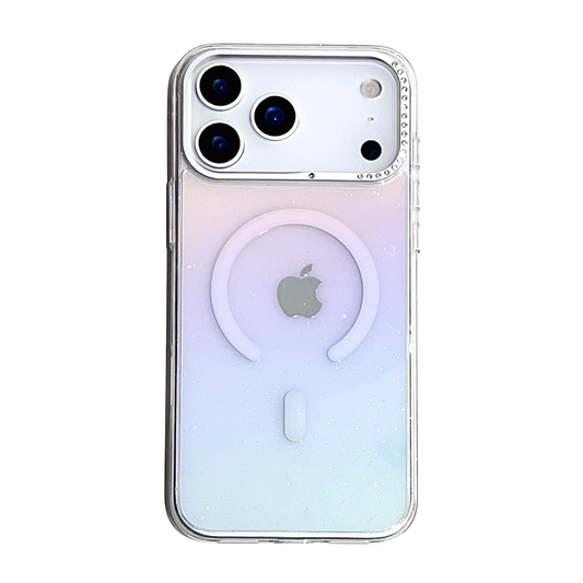 AIRKAS iPhone 17 Pro Max Magnetic Clear Protective Case – Glittering Finish, Strong Drop Defense