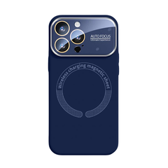 iPhone Large Window Magnetic Liquid Silicone Phone Case