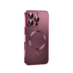 Electroplating frosted magnetic back panel mobile phone case