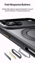 New Upgraded 360° Rotating Stand Magnetic Support High-End Case for iPhone 17