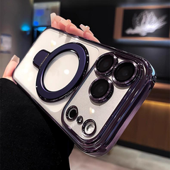 AIRKAS iPhone 17 Corner Airbags Magnetic Shockproof Ice-Clear Stand Case – Anti-Yellowing & Full-Edge Protection