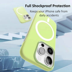 AIRKAS Magnetic Silicone 2 in 1 Protection Case for iPhone 17 / 16 Pro Max | Frosted Ice Matte Shockproof
