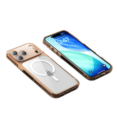 AIRKAS iPhone 17 Pro Max Magnetic Clear Protective Case – Glittering Finish, Strong Drop Defense