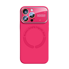 iPhone Large Window Magnetic Liquid Silicone Phone Case
