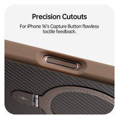 Premium Carbon Fiber iPhone shock-proof Case with Magnetic Ring Stand