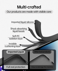 iPhone Large Window Magnetic Liquid Silicone Phone Case