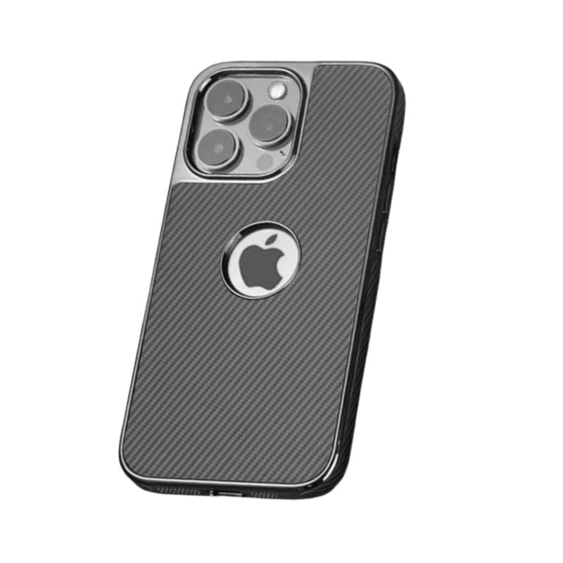 Electroplating frame carbon fiber pattern iPhone phone case