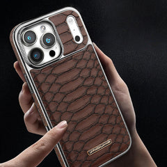 AIRKAS iPhone 17 Snakeskin Design Electroplated Magnetic Phone Case