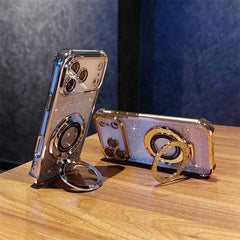 Sparkle Ring Stand Case with Removable Glitter Back Insert