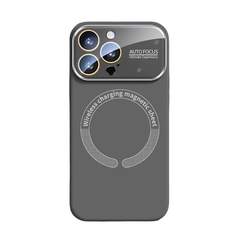 iPhone Large Window Magnetic Liquid Silicone Phone Case