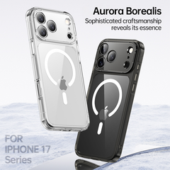 AIRKAS iPhone 17 Pro Max Magnetic Clear Protective Case – Glittering Finish, Strong Drop Defense