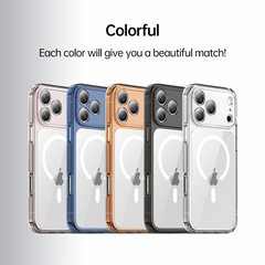 AIRKAS iPhone 17 Pro Max Magnetic Clear Protective Case – Glittering Finish, Strong Drop Defense