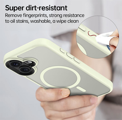 Skin-feeling magnetic frosted all-inclusive contrast color Apple anti-fall case