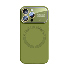 iPhone Large Window Magnetic Liquid Silicone Phone Case