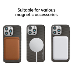 Magnetic Carbon Fiber Shockproof iPhone Case