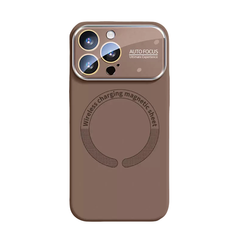iPhone Large Window Magnetic Liquid Silicone Phone Case