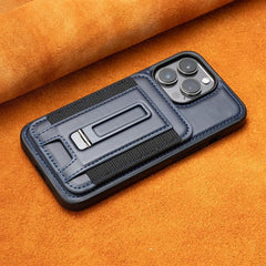 AIRKAS Premium Magnetic Leather Wallet Case For iPhone 14-17 with Detachable Stand