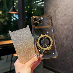 Sparkle Ring Stand Case with Removable Glitter Back Insert