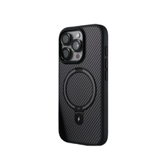 Premium Carbon Fiber iPhone shock-proof Case with Magnetic Ring Stand