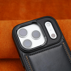 AIRKAS iPhone 17 Series Faux Leather Lens Protective Case