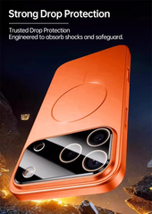 AIRKAS Magnetic Metal Ring 360° Lens Protection iPhone 17 Case