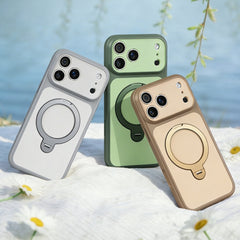 AIRKAS Hands-Free Design Slim Flat Back N52 Magnetic Ring Stand Case for iPhone 14-17 Series