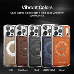 AIRKAS Luxury Leather 360° Rotating Stand iPhone Case with MagSafe for iPhone 17 Pro Max/ 16 / 15/ 14 / 13