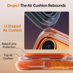 AIRKAS iPhone 17 Corner Airbags Magnetic Shockproof Ice-Clear Case – Anti-Yellowing & Full-Edge Protection