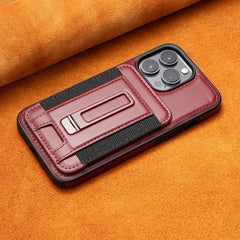 AIRKAS Premium Magnetic Leather Wallet Case For iPhone 14-17 with Detachable Stand