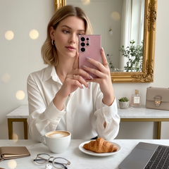 AIRKAS Samsung Electroplated Laser Sequin Diamond Case for S26/25/24 Ultra