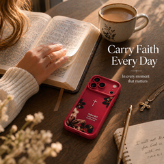God Faith-Inspired Cross iPhone Case -Amen-Quiet Strength, Inspired by Psalm 46:5