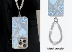 iPhone Shining Feather Heart Anti-fingerprint protection Phone Case (All Model Included a shiny beads)