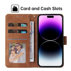 3-in-1 Flip Leather Phone Case - Premium Protection for Modern Men iPhone 16/15/14 Pro Max