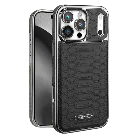 AIRKAS iPhone 17 Snakeskin Design Electroplated Magnetic Phone Case