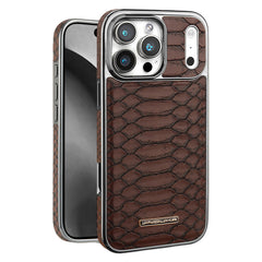 AIRKAS iPhone 17 Snakeskin Design Electroplated Magnetic Phone Case